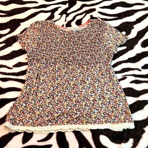Rewind Floral Babydoll Top Size Large